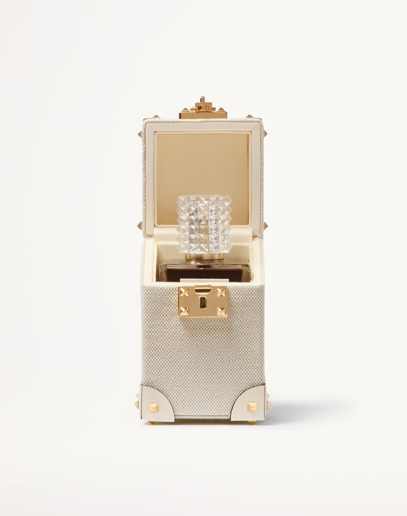 Valentino Handbags Astuccio Per Profumo 100 Ml Valentino Garavani In Canvas Pelle Di Vitello E Borchie In Metallo per Donna in Naturale/avorio | Valentino IT Fino Al -60%