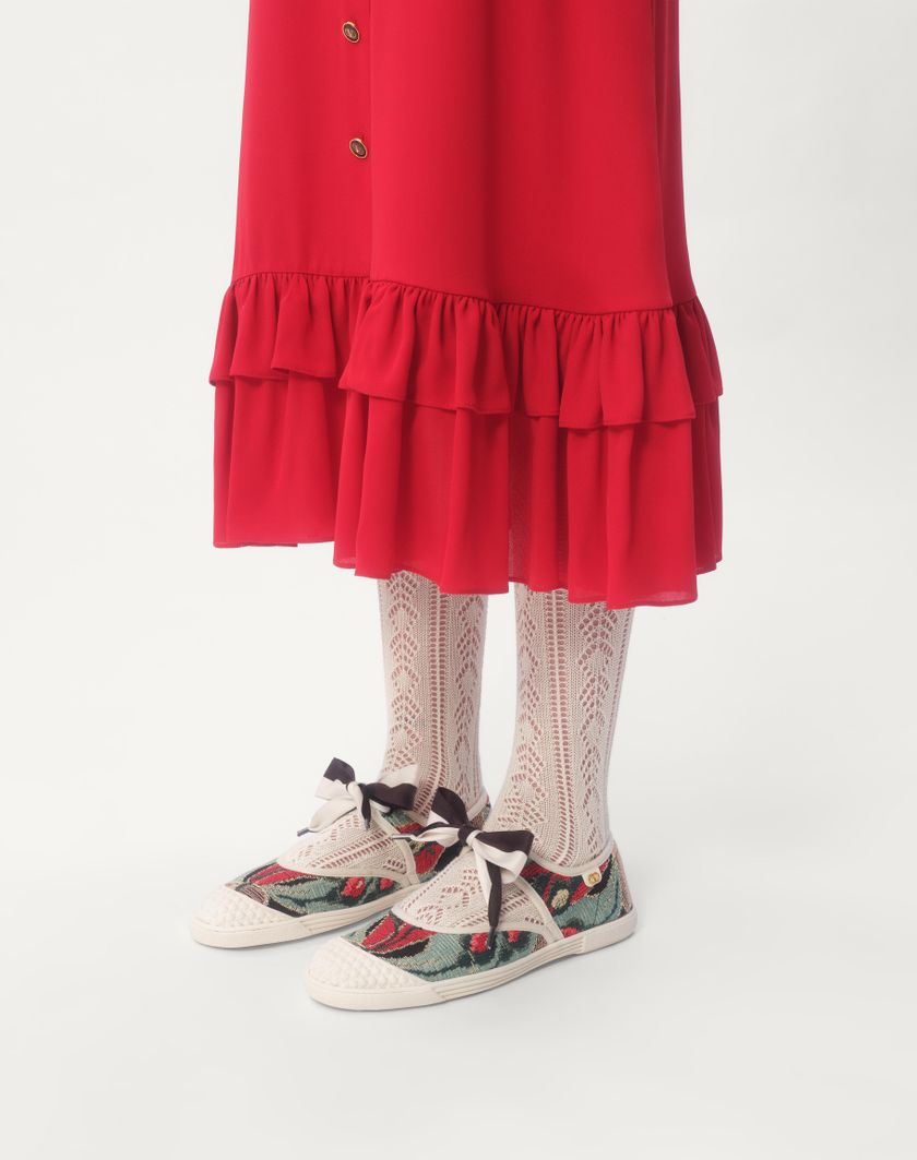Valentino Handbags Sneaker Ballerina Bay By Bay In Tessuto Jacquard Con Ricamo Floreale per Donna in Multicolor | Valentino IT Affare Del Giorno
