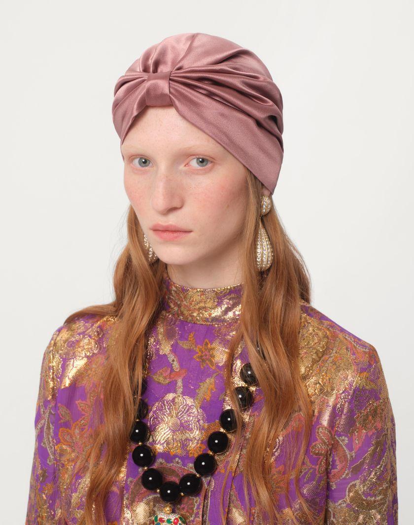 Valentino Handbags Turbante Foulard In Seta per Donna in Oro/rosa | Valentino IT Sconto