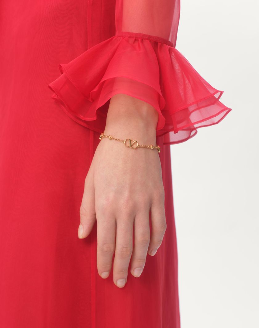 Valentino Handbags Bracciale Vlogo Signature In Metallo per Donna in Oro | Valentino IT Outlet