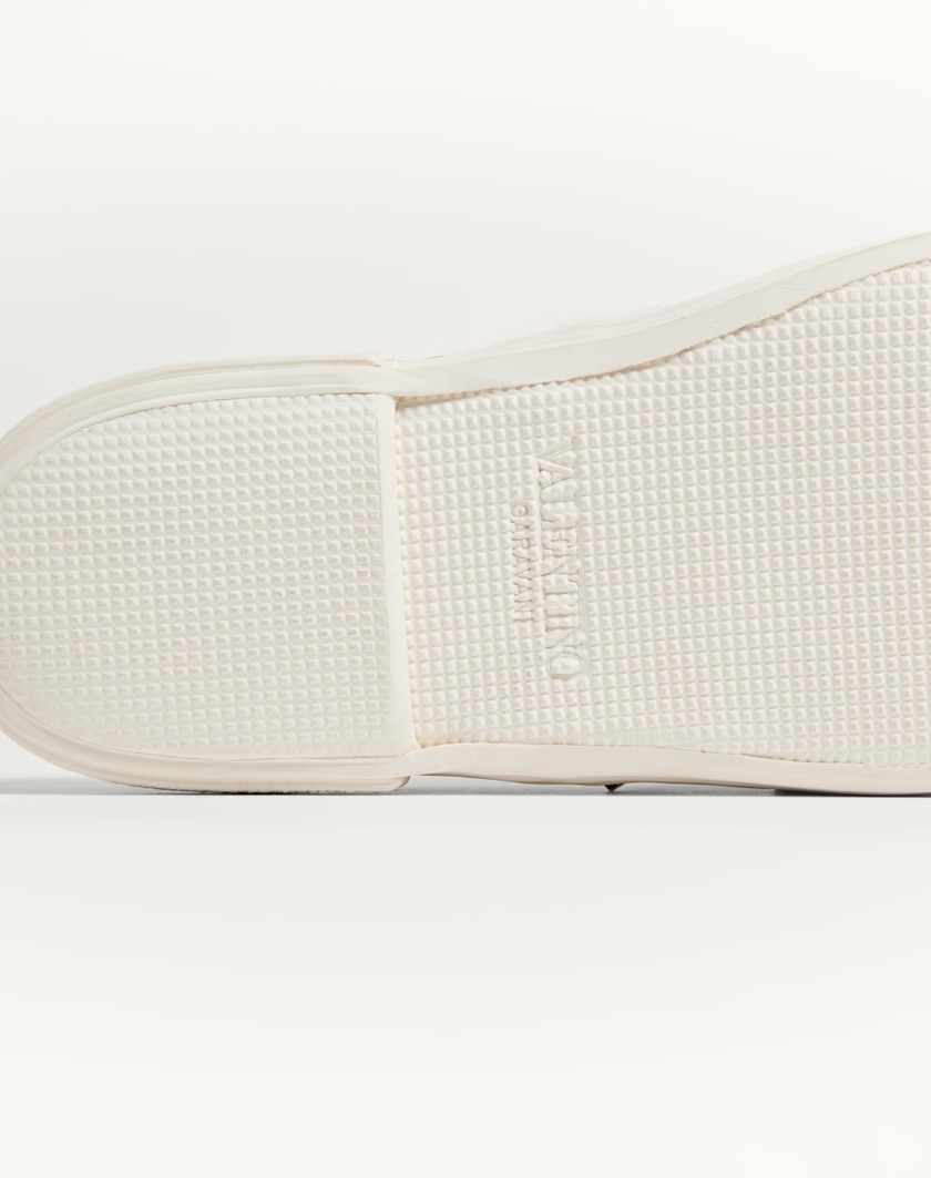 Valentino Handbags Sneaker Bay By Bay In Tessuto Jacquard Apres L'hiver per Donna in Avorio | Valentino IT Vendita Calda