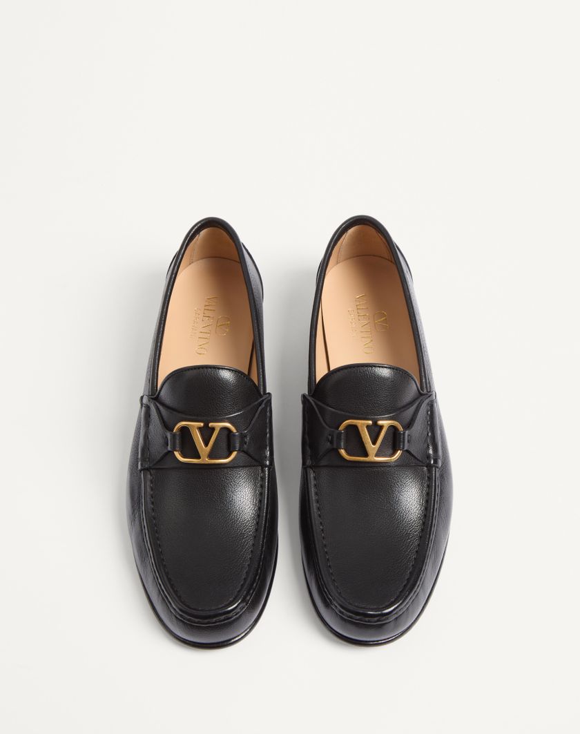 Valentino Handbags Mocassino Vlogo Signature In Bufalo per Uomo in Nero | Valentino IT Moda