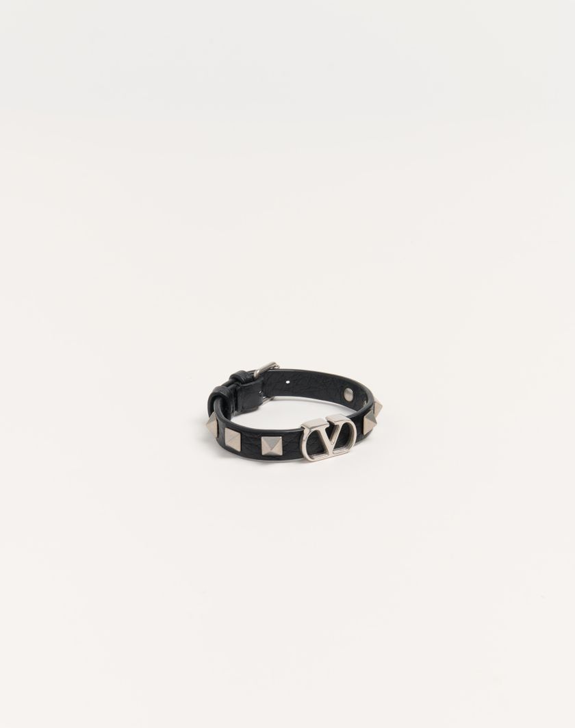 Valentino Handbags Bracciale Vlogo Signature In Vitello Granato per Uomo in Nero | Valentino IT Fino Al -60%