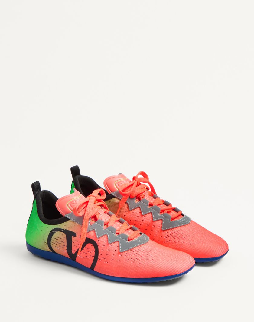 Valentino Handbags Sneaker Chromathon In Tessuto Tecnico per Uomo in Lime/orange Fluo/nero/grigio | Valentino IT Prezzo Ridotto