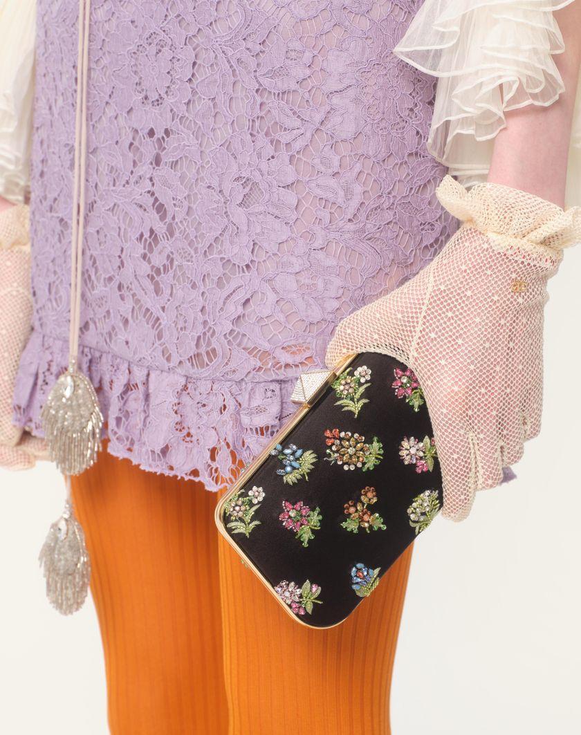 Valentino Handbags Abito Corto In Heavy Lace Ricamato per Donna in Multicolor | Valentino IT Nuova