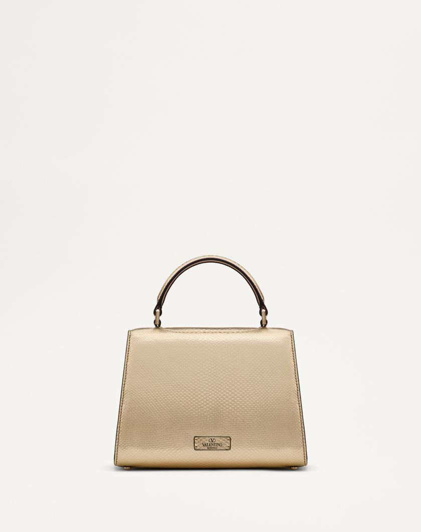 Valentino Handbags Borsa A Mano Piccola Valentino Garavani Vsling In Karung Metallizzato per Donna in Platino/beige/crystal Gold | Valentino IT Soddisfazione Garantita