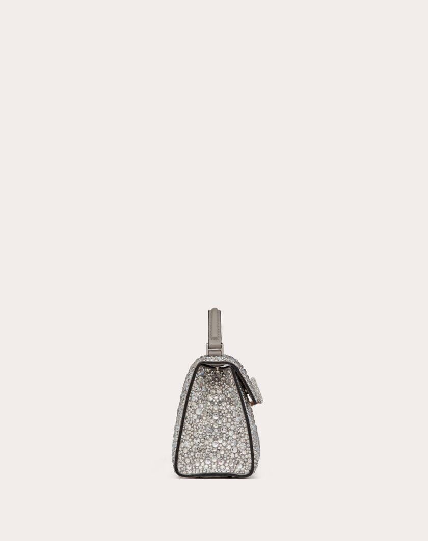 Valentino Handbags Borsa A Mano Mini Vsling Ricamata per Donna in Crystal | Valentino IT Negozi Online