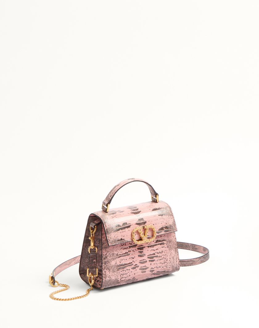 Valentino Handbags Borsa A Mano Mini Valentino Garavani Vsling In Tejus Con Logo Gioiello per Donna in Rosa | Valentino IT Acquista Ora