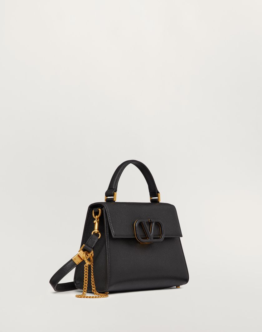 Valentino Handbags Borsa A Mano Piccola Vsling In Vitello Granato per Donna in Blu Porcellana/grigio | Valentino IT Affare Del Giorno