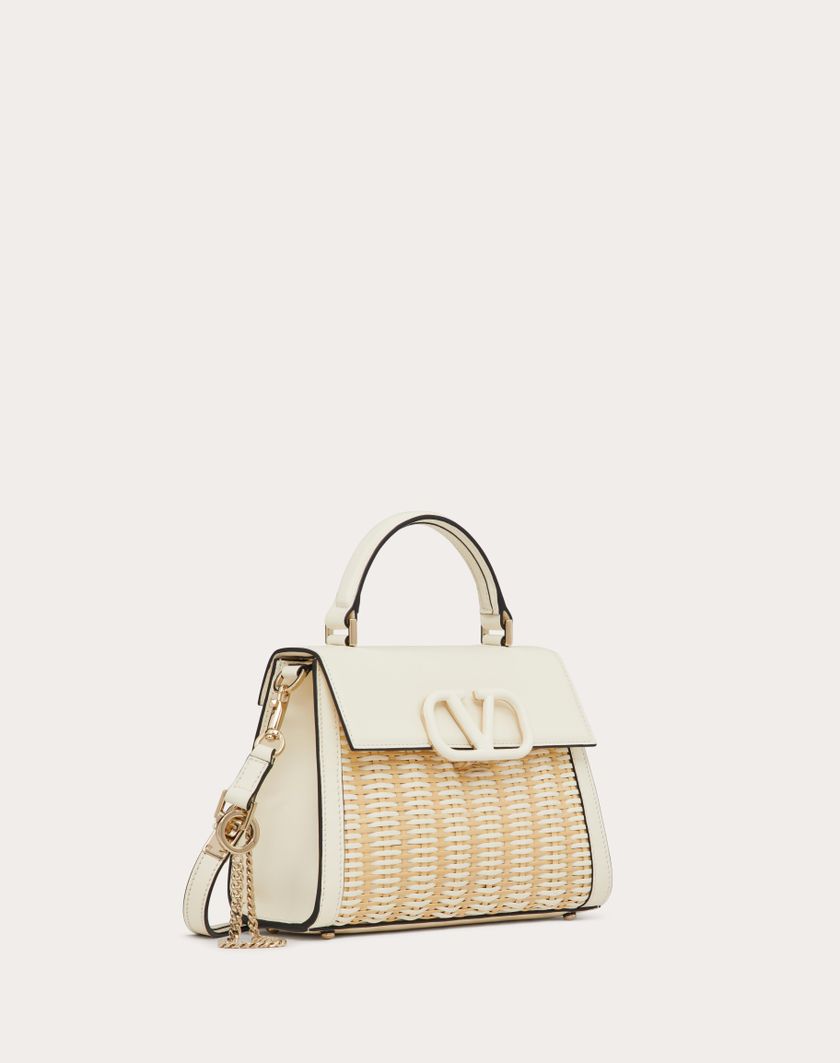 Valentino Handbags Borsa A Mano Piccola Vsling In Midollino per Donna in Naturale/avorio | Valentino IT Sottocosto