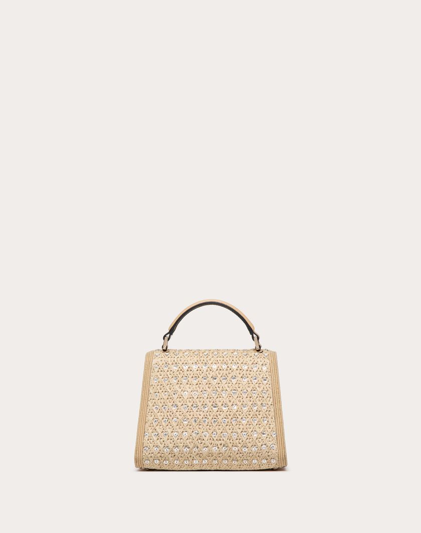 Valentino Handbags Borsa A Mano Mini Valentino Garavani Vsling Ricamata per Donna in Naturale/crystal/beige | Valentino IT Outlet