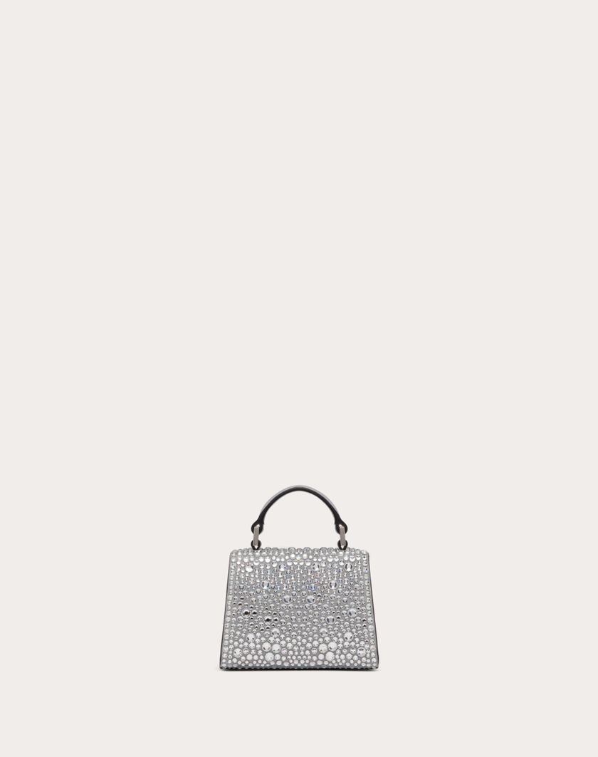 Valentino Handbags Borsa A Mano Micro Vsling Ricamata per Donna in Grigio/crystal | Valentino IT Offerte
