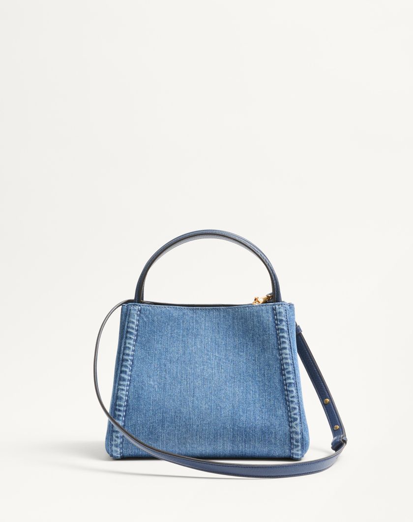 Valentino Handbags Borsa A Mano Media Valentino Garavani Alltime In Denim Con Tracolla Nastro Ricamato per Donna in Denim/worker/multicolor | Valentino IT Hotsell