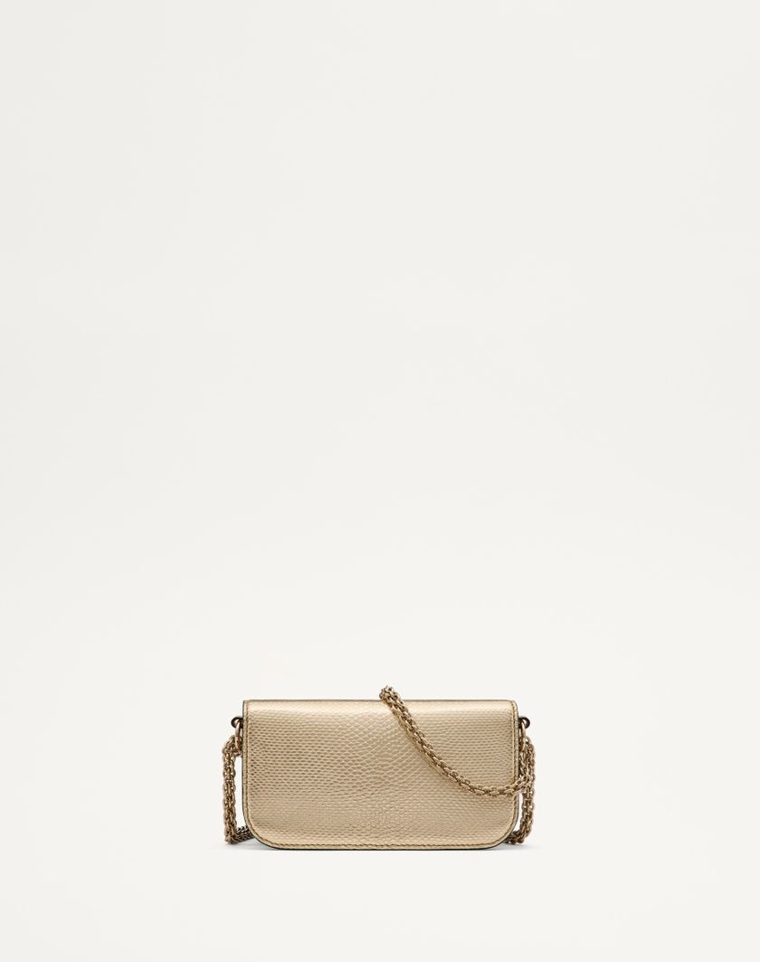 Valentino Handbags Borsa Piccola A Spalla Valentino Garavani Valentino Garavani Locò In Karung Metallizzato per Donna in Platino/beige/crystal Gold | Valentino IT Promozione