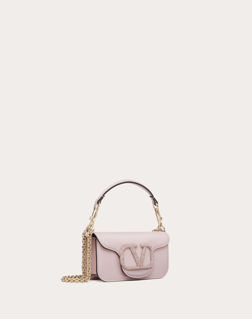 Valentino Handbags Borsa Piccola A Spalla Valentino Garavani Locò Con Logo Gioiello per Donna in Water Lilac | Valentino IT Fino Al -60%