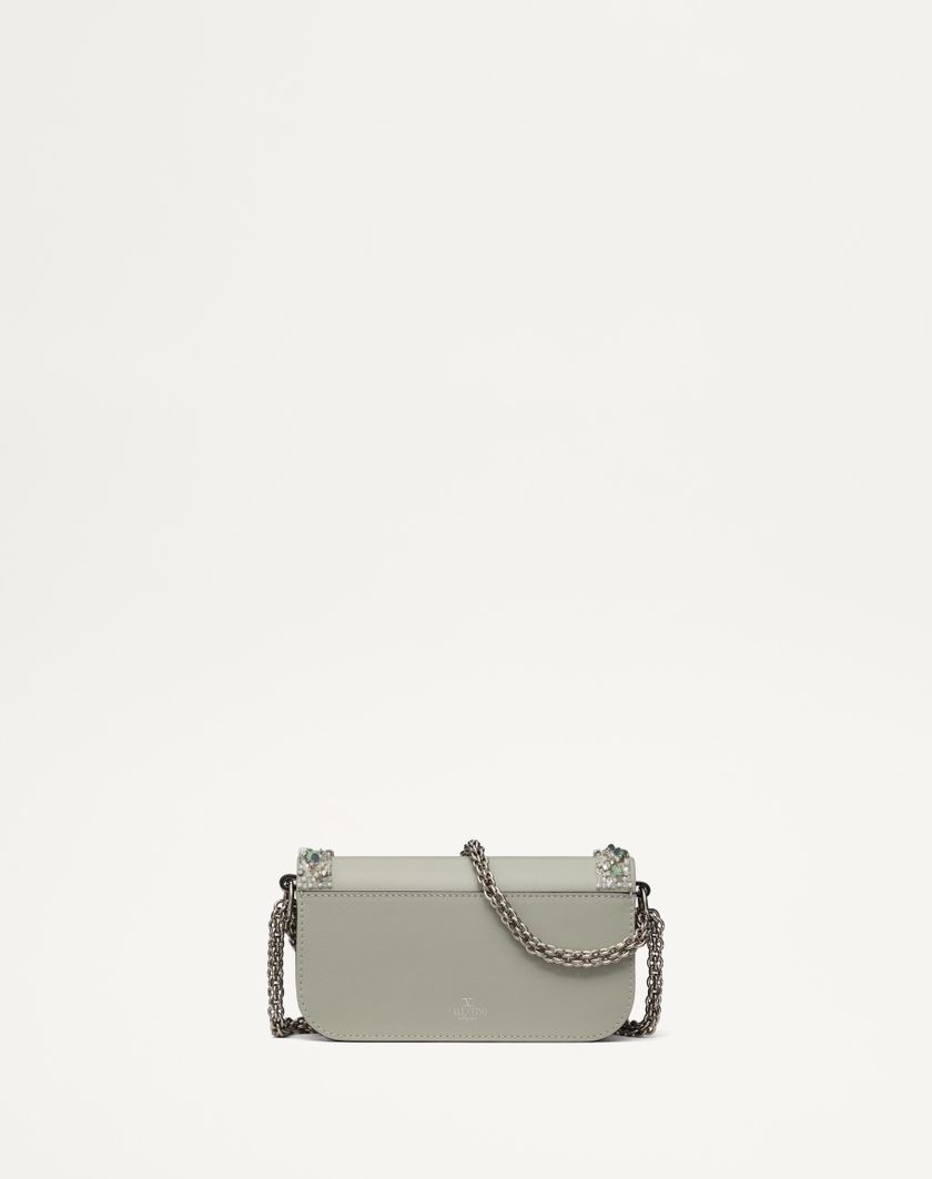 Valentino Handbags Borsa Piccola A Spalla Valentino Garavani Locò Ricamata per Donna in Crystal/grigio | Valentino IT Affare Del Giorno
