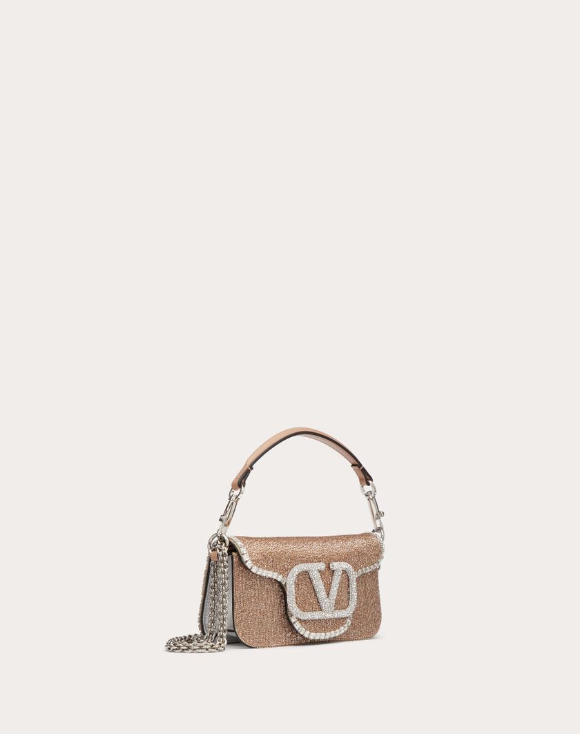 Valentino Handbags Borsa Piccola A Spalla Valentino Garavani Locò Ricamata per Donna in Crystal | Valentino IT Convenienza