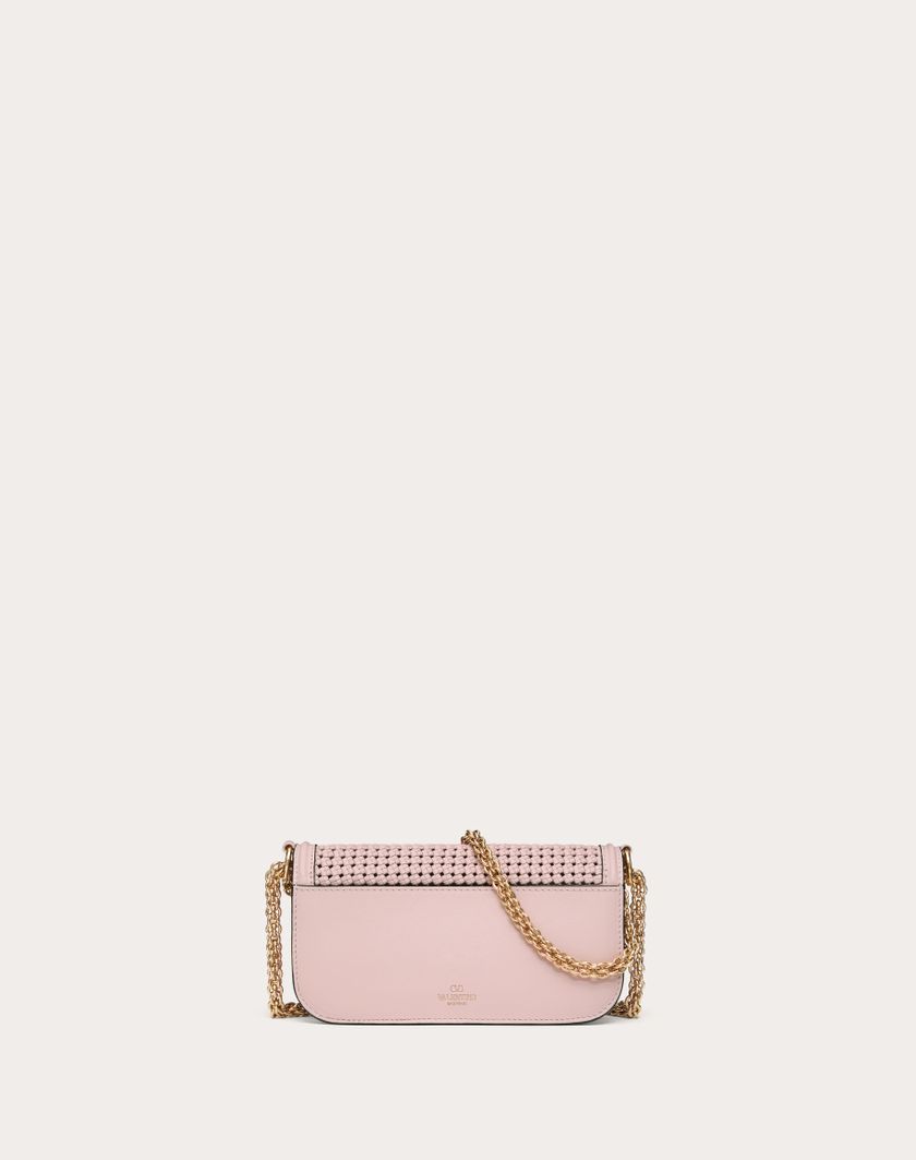 Valentino Handbags Borsa Piccola A Spalla Valentino Garavani Locò In Pelle Intrecciata per Donna in Rose Quartz | Valentino IT Sconto