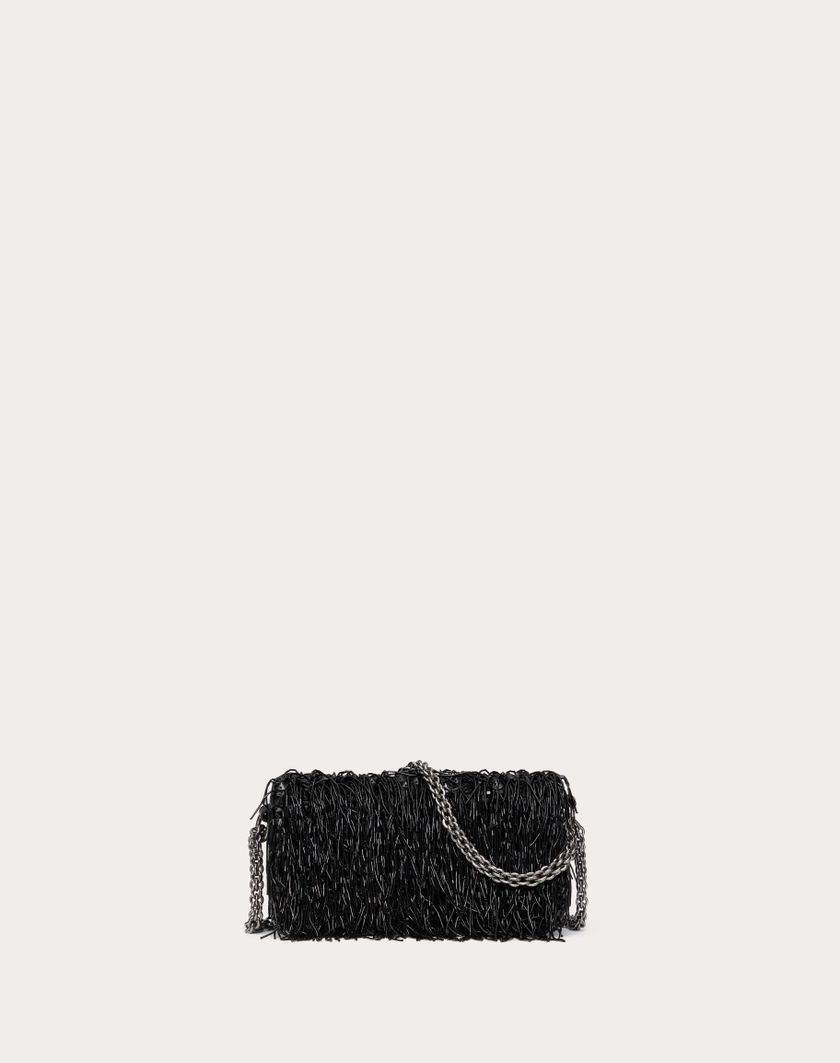 Valentino Handbags Borsa Piccola A Spalla Valentino Garavani Locò Ricamata per Donna in Nero | Valentino IT Online