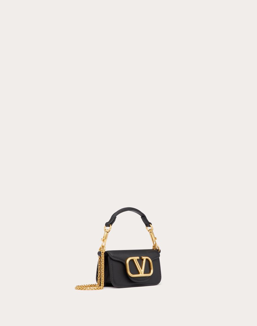 Valentino Handbags Borsa Micro Con Catena Valentino Garavani Locò In Vitello per Donna in Nero | Valentino IT Vendite Flash