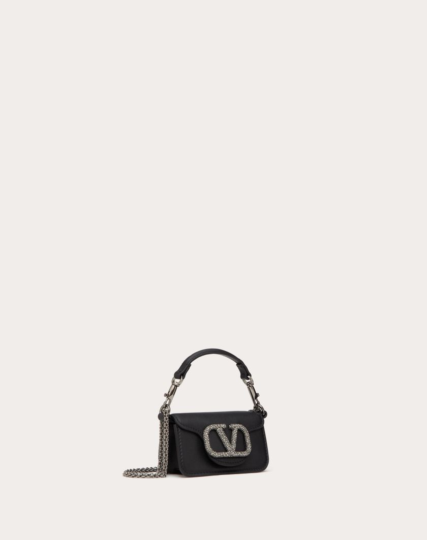 Valentino Handbags Borsa Micro Con Catena Valentino Garavani Locò Con Logo Gioiello per Donna in Nero | Valentino IT Negozio