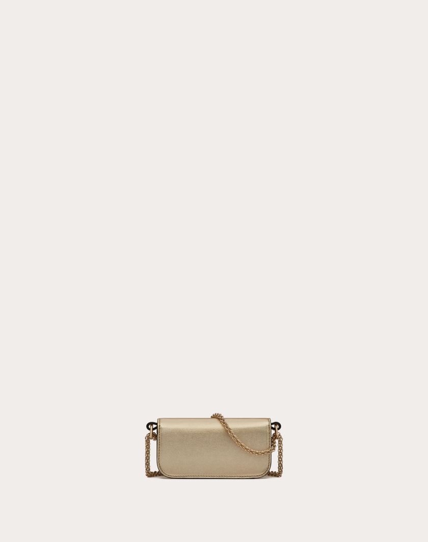 Valentino Handbags Borsa Micro Con Catena Valentino Garavani Locò Con Logo Gioiello per Donna in Platino/crystal | Valentino IT In Saldo