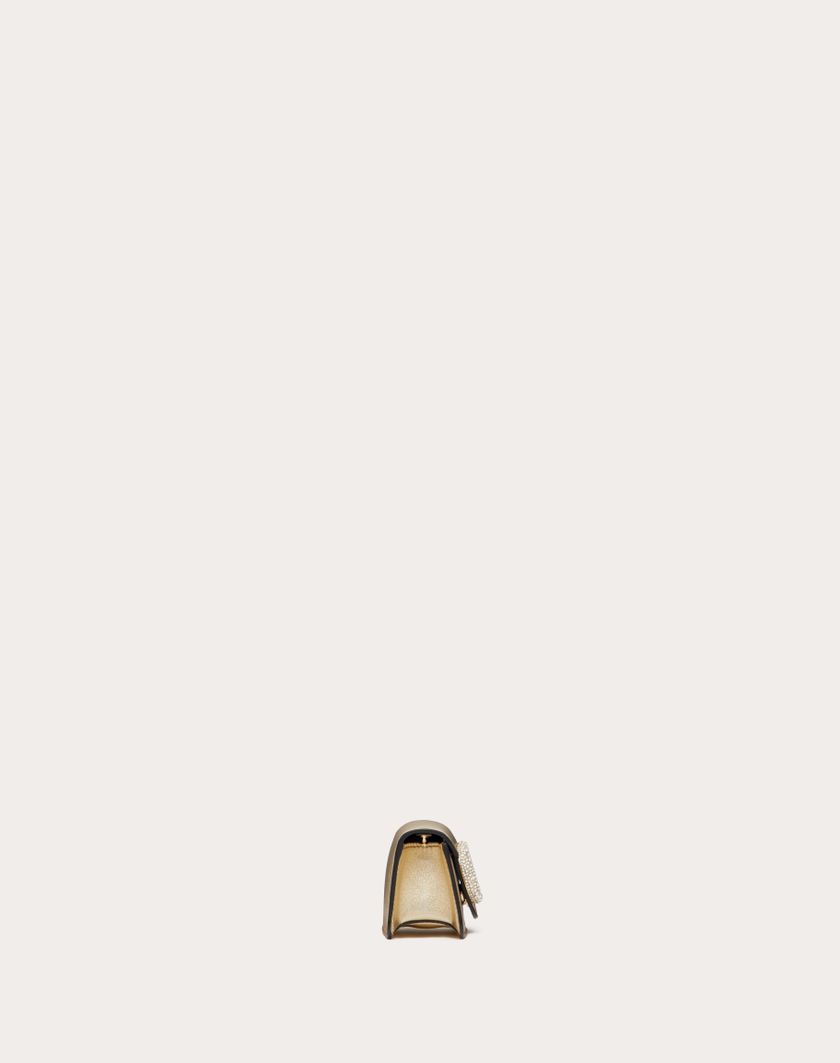 Valentino Handbags Borsa Micro Con Catena Valentino Garavani Locò Con Logo Gioiello per Donna in Platino/crystal | Valentino IT In Saldo
