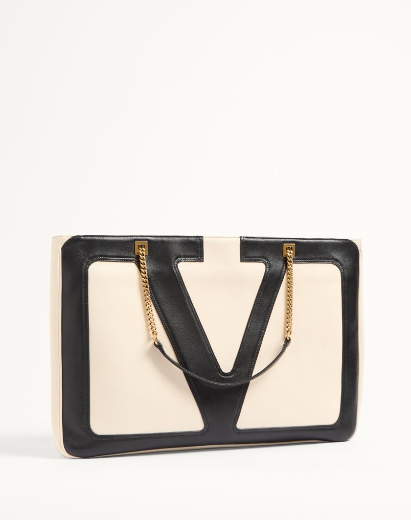 Valentino Handbags Borsa Shopping Grande Valentino Garavani Viva Superstar In Nappa per Donna in Avorio/nero | Valentino IT Italy
