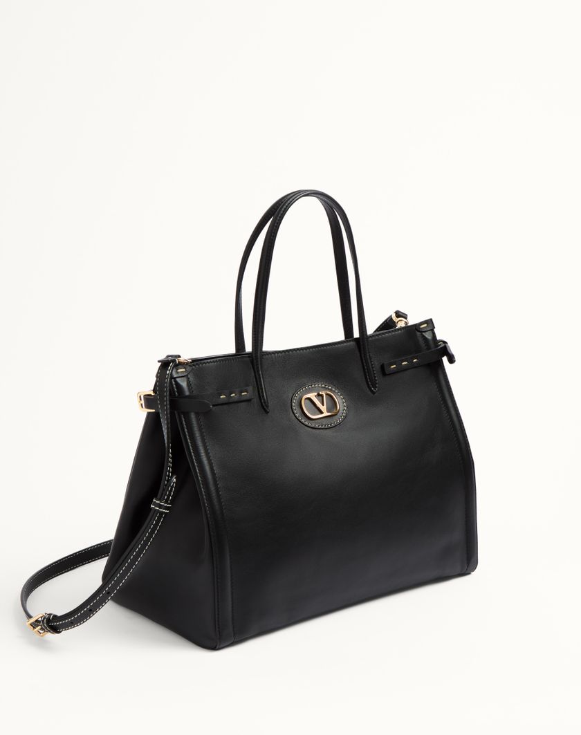 Valentino Handbags Borsa Shopping Media Valentino Garavani Antibes In Vitello per Donna in Tabacco | Valentino IT Nuovo