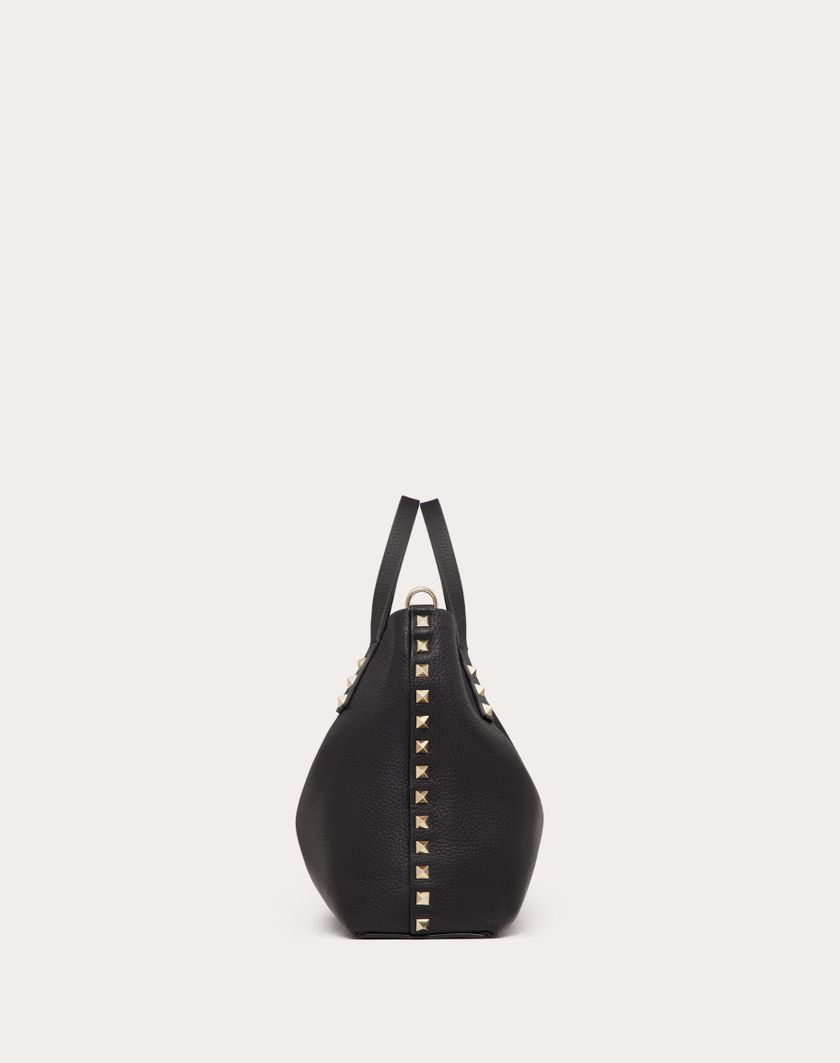 Valentino Handbags Borsa Piccola Rockstud In Vitello Granato Con Fodera A Contrasto per Donna in Nero/rose Quartz | Valentino IT Pezzi Unici