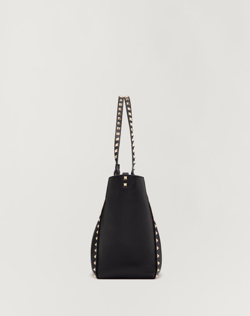 Valentino Handbags Borsa Media Rockstud In Vitello Granato per Donna in Nero | Valentino IT Qualità Garantita
