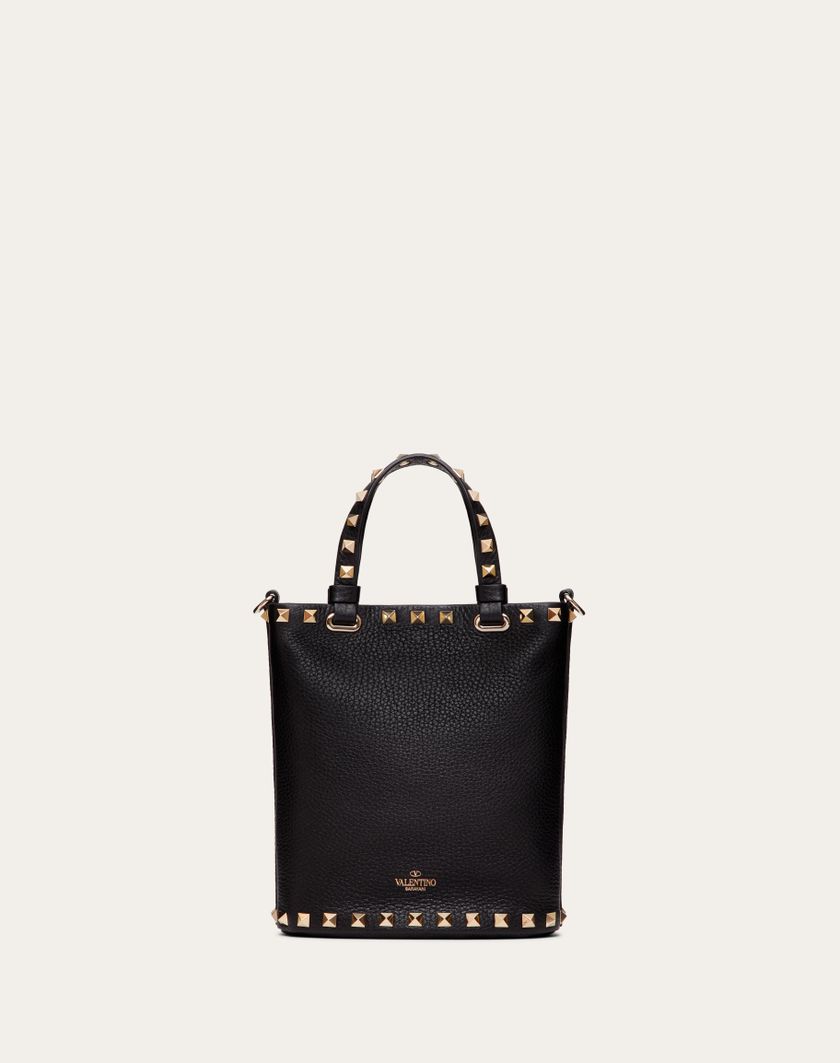 Valentino Handbags Pouch Con Tracolla Rockstud In Vitello Granato per Donna in Nero | Valentino IT Consegna Veloce