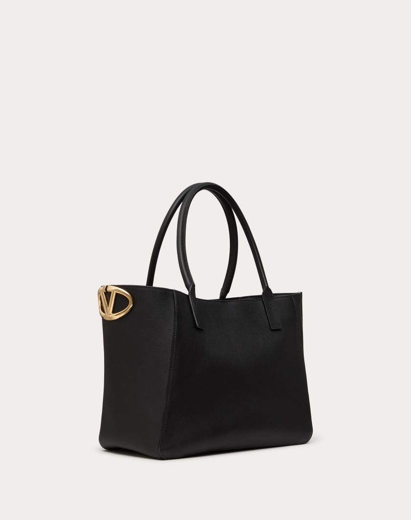 Valentino Handbags Borsa Shopping Vlogo Side In Vitello Nappato per Donna in Nero | Valentino IT Convenienza