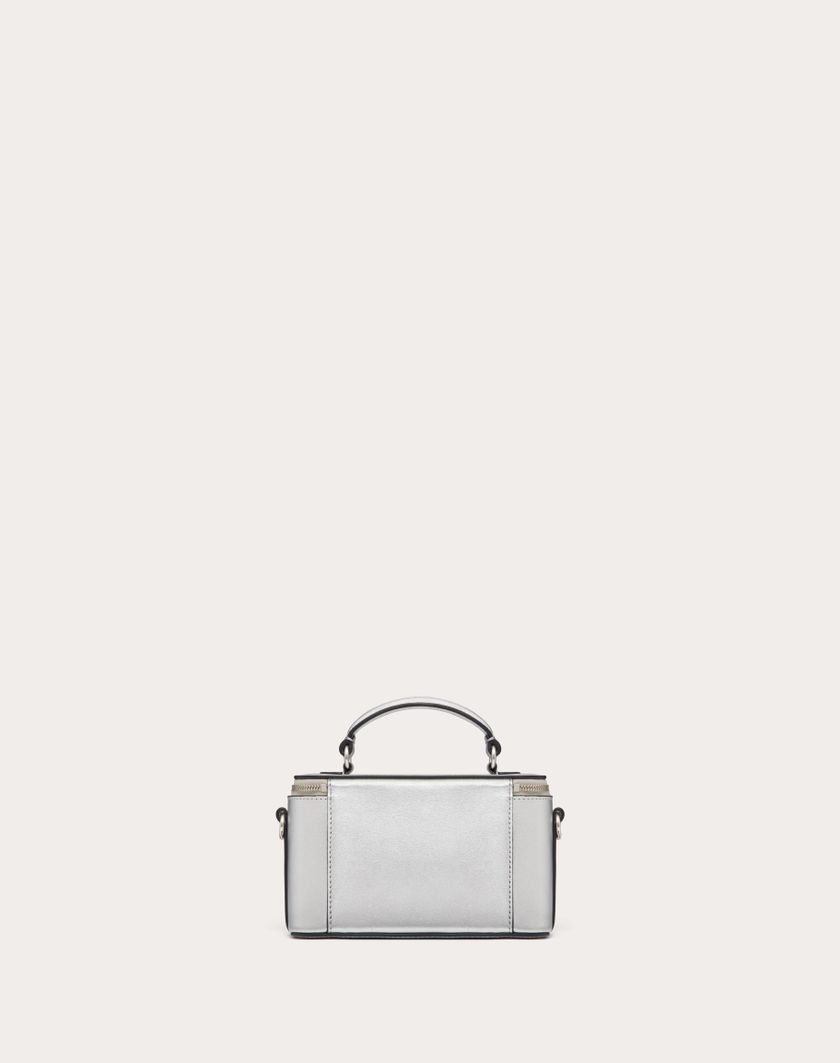 Valentino Handbags Mini Borsa A Mano Locò In Vitello Metallizzato per Donna in Argento | Valentino IT Sconto