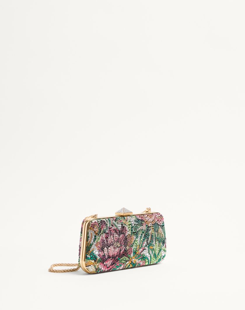 Valentino Handbags Minaudiere Carry Secrets Con Strass Motivo Voyage Imaginaire per Donna in Multicolor | Valentino IT Economico