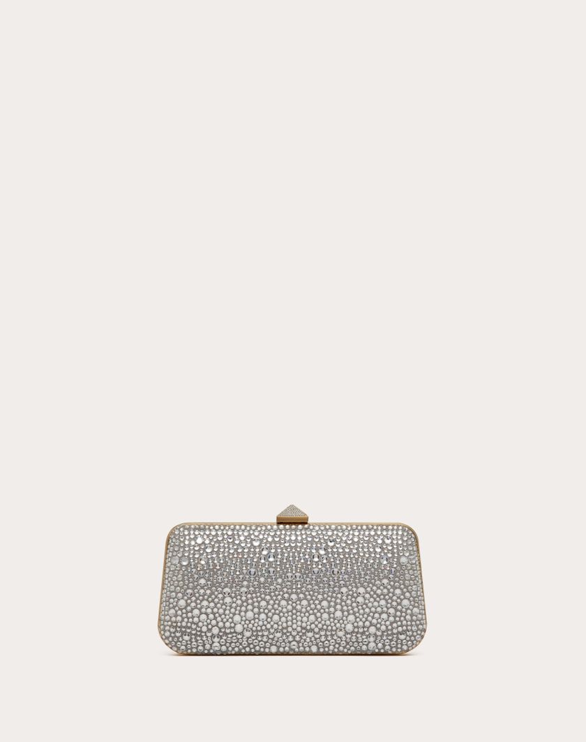 Valentino Handbags Minaudiere Carry Secrets Con Strass per Donna in Crystal | Valentino IT Outlet