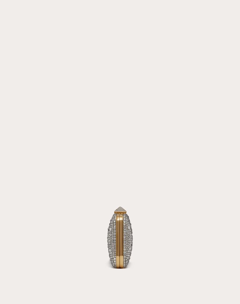 Valentino Handbags Minaudiere Carry Secrets Con Strass per Donna in Crystal | Valentino IT Outlet