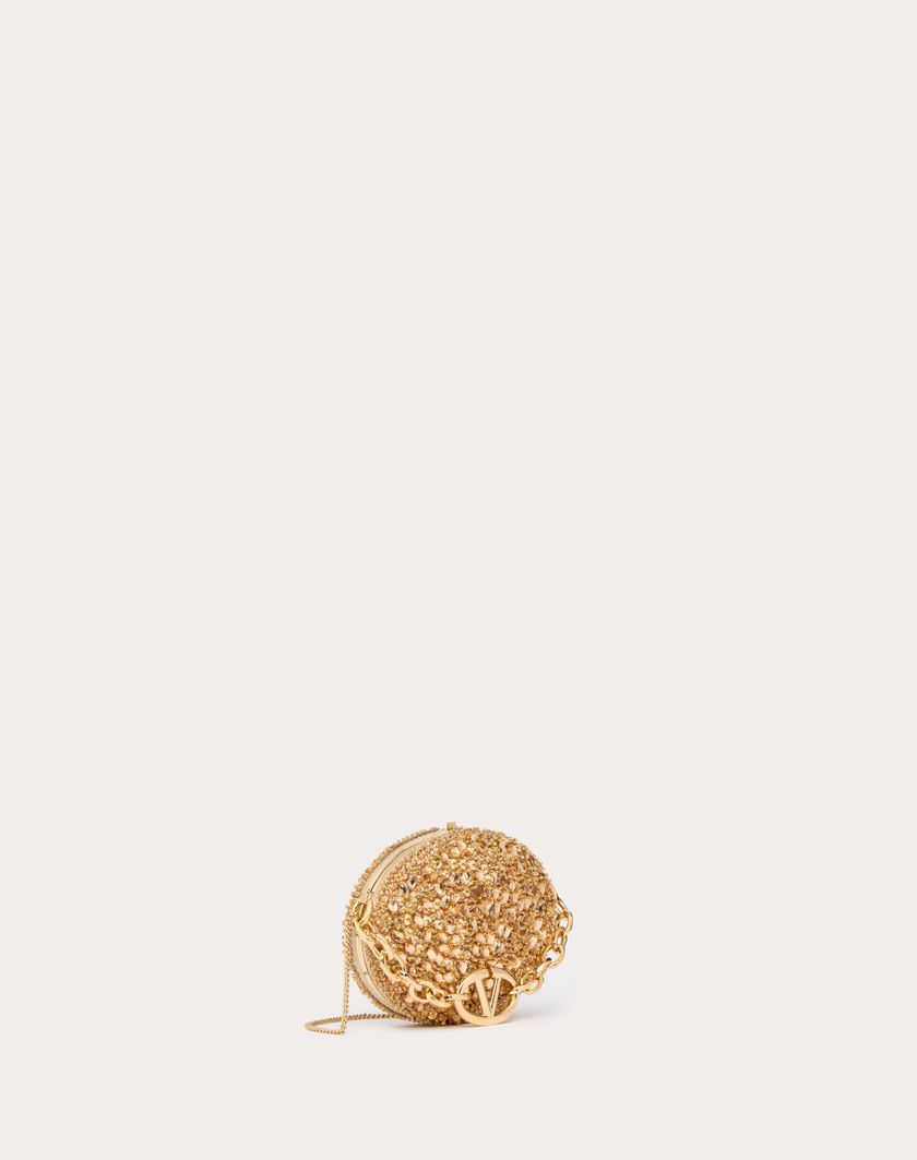 Valentino Handbags Minaudiere Ovale Valentino Garavani Carry Secrets Con Catena per Donna in Oro | Valentino IT Offerte