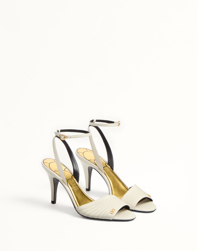 Valentino Handbags Sandalo Ladycrush In Capretto 85mm per Donna in Avorio | Valentino IT In Saldo
