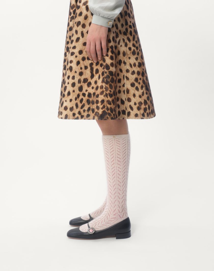 Valentino Handbags Gonna In Panno Stampato Giaguaro Spots per Donna in Animalier | Valentino IT Italy
