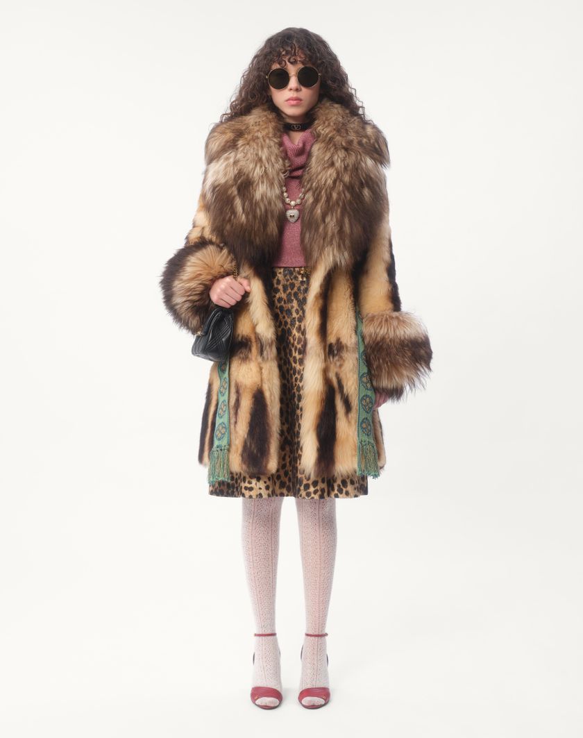 Valentino Handbags Cappotto In Shearling per Donna in Beige/marrone | Valentino IT Promozione