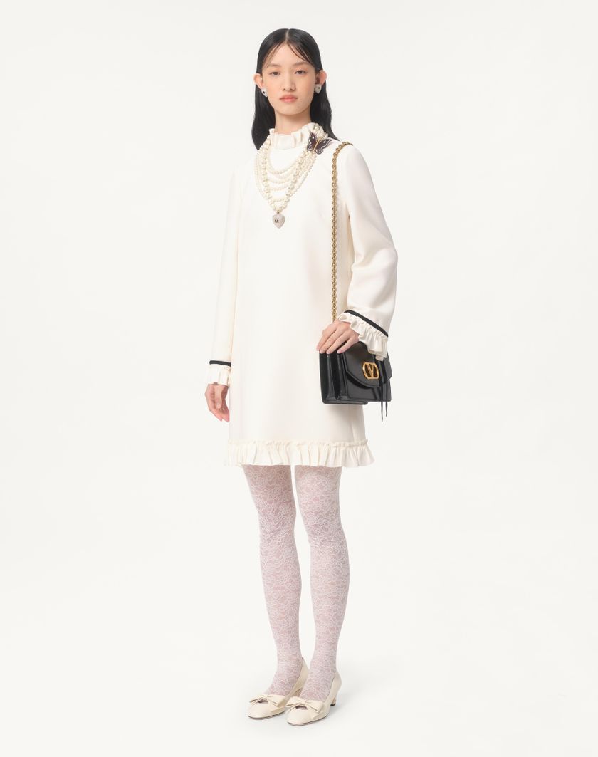 Valentino Handbags Abito Corto In Crepe Couture per Donna in Rosa | Valentino IT Promozione Limitata