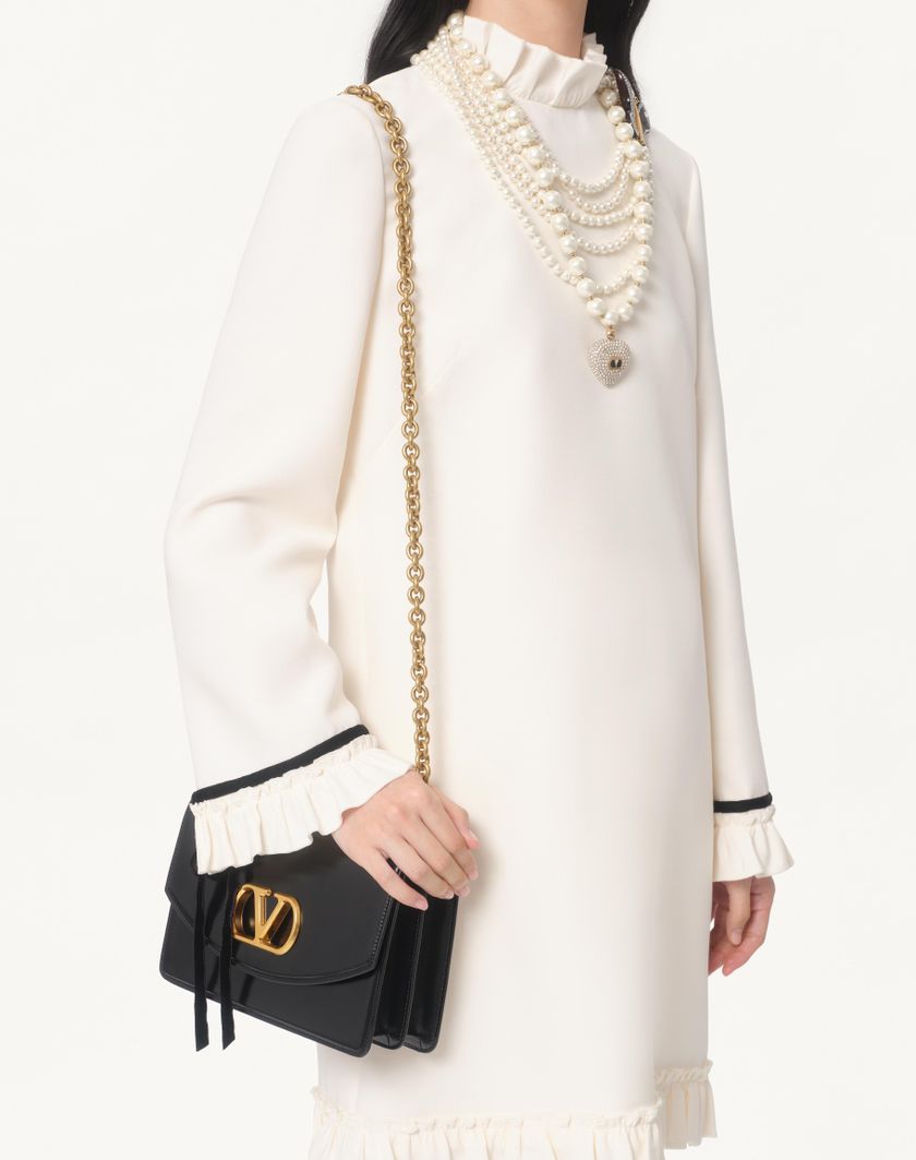 Valentino Handbags Abito Corto In Crepe Couture per Donna in Rosa | Valentino IT Promozione Limitata