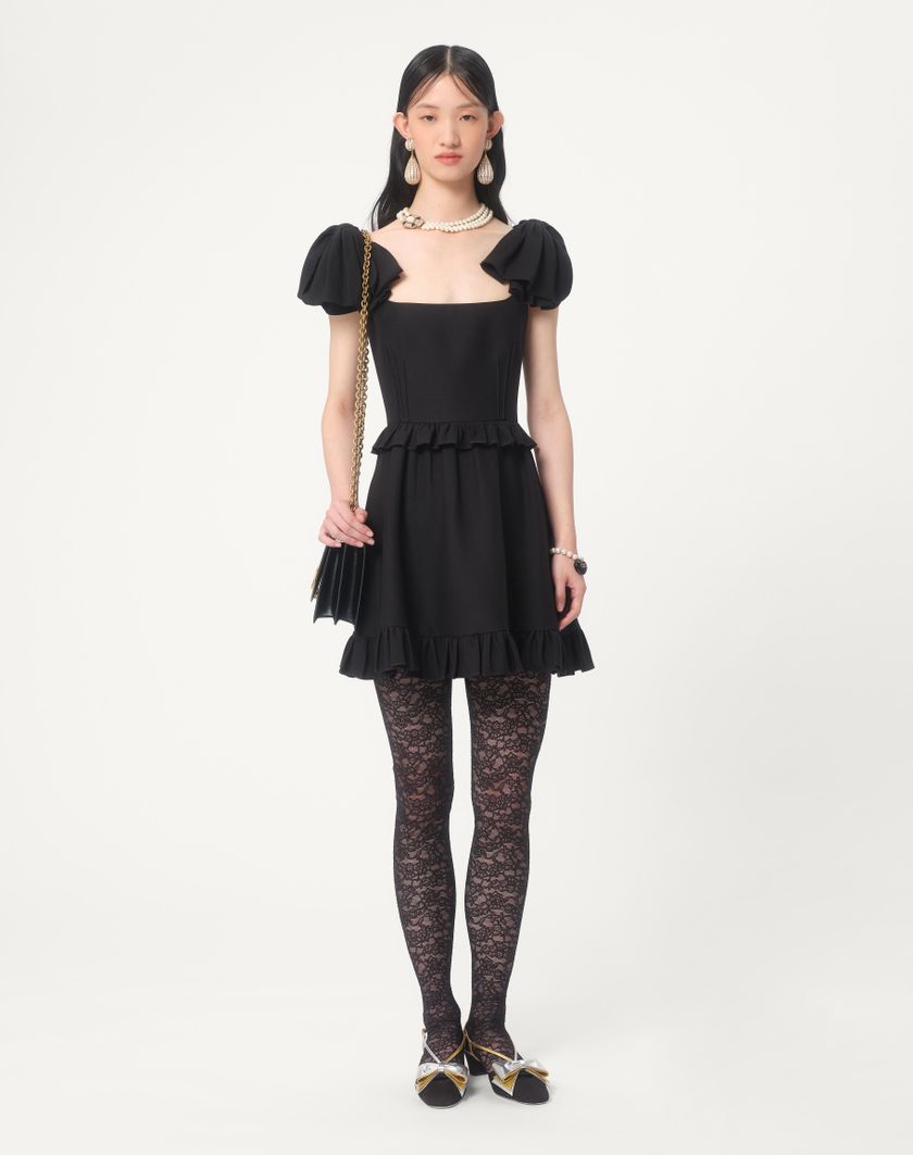 Valentino Handbags Abito Corto In Crepe Couture per Donna in Nero | Valentino IT Shopping Online