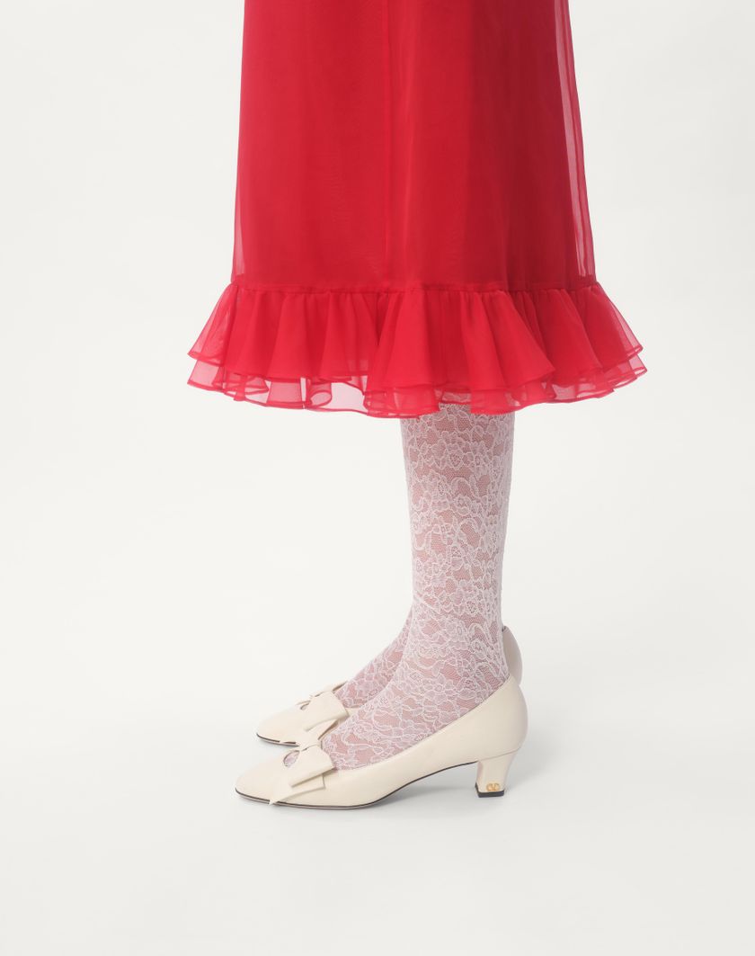 Valentino Handbags Abito Midi In Organza per Donna in Rosso | Valentino IT Sottocosto