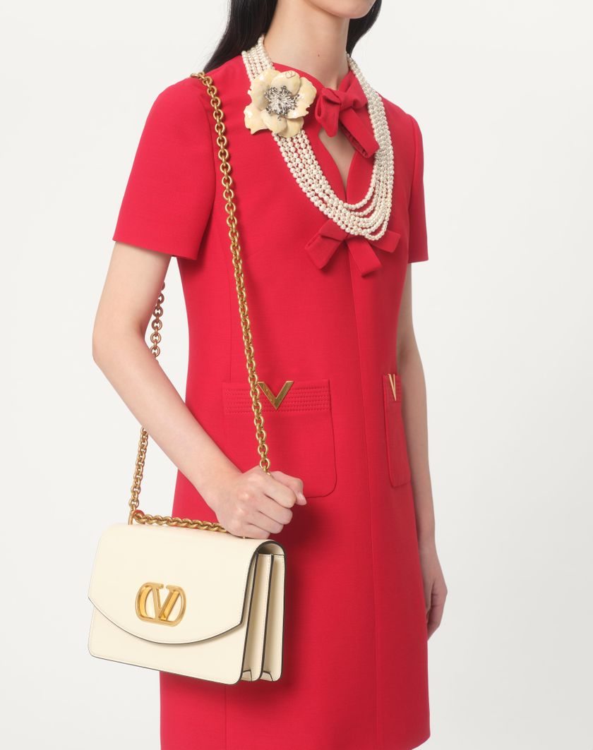 Valentino Handbags Abito Corto In Crepe Couture per Donna in Rosso | Valentino IT Novità
