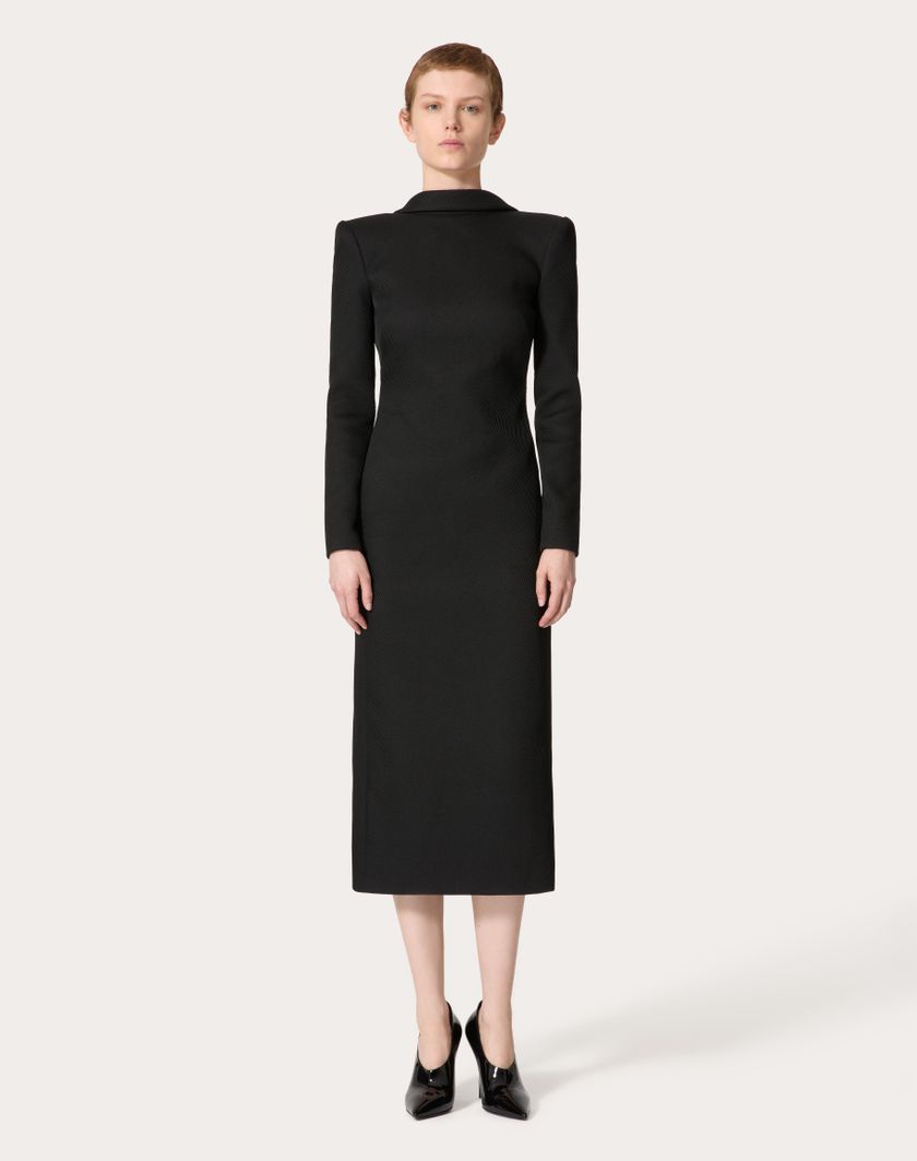 Valentino Handbags Abito Midi per Donna in Nero | Valentino IT Vendita Calda