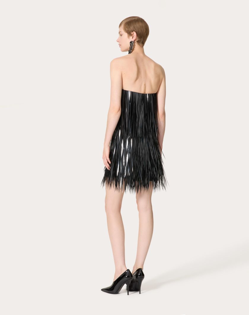 Valentino Handbags Abito Corto In Organza Ricamato per Donna in Nero | Valentino IT Nuova