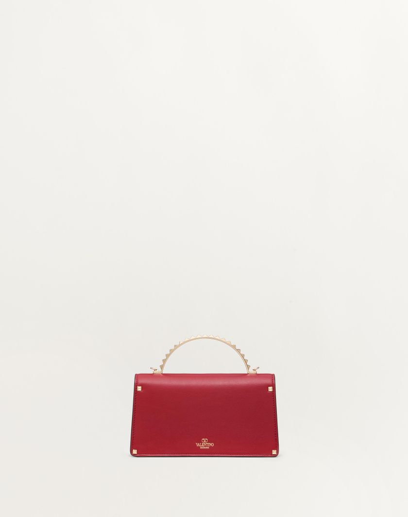 Valentino Handbags Mini Borsa A Mano Rockstud In Vitello per Donna in Rosso V. | Valentino IT Promozione