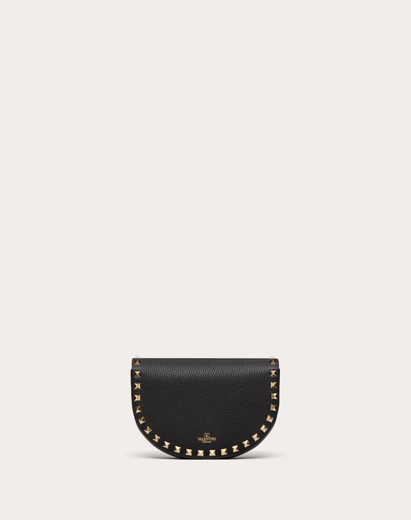 Valentino Handbags Mini Borsa A Tracolla Rockstud In Vitello Granato per Donna in Nero | Valentino IT Pezzi Unici